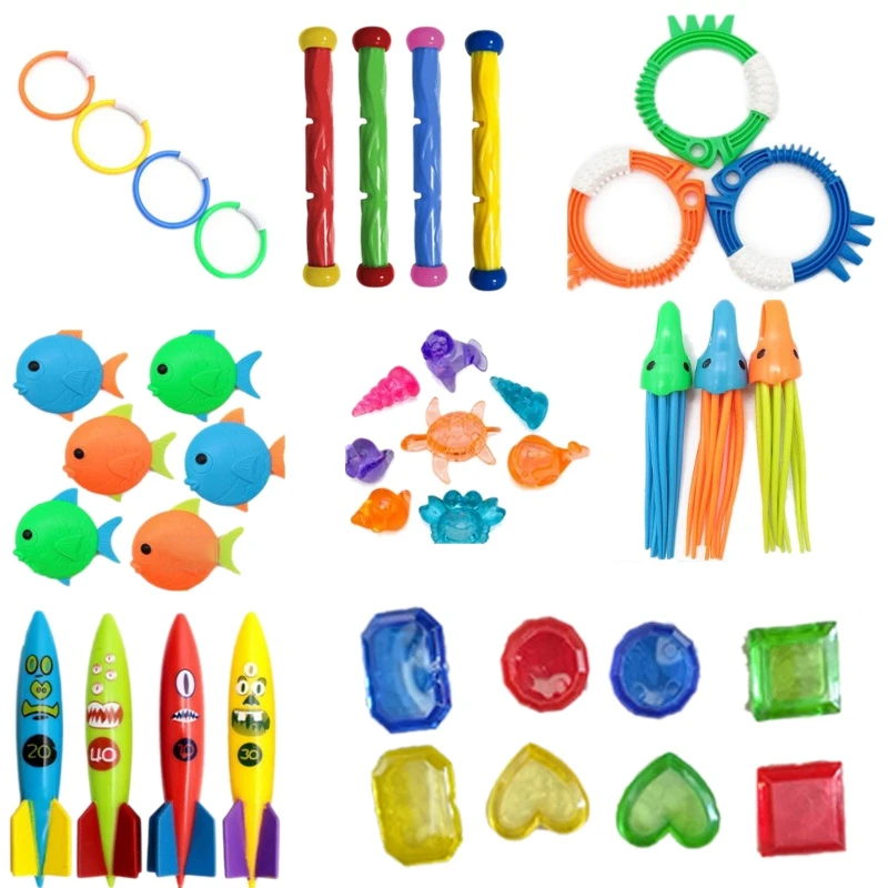 40Pcs Swimming Pool Toys for Kids Diving Rings Sticks Shark Underwater Sinking Glow Gem Treasures Games Dive Toys
40Pcs Swimming Pool Toys for Kids Diving Rings Sticks Shark Underwater Sinking Glow Gem Treasures Games Dive Toys