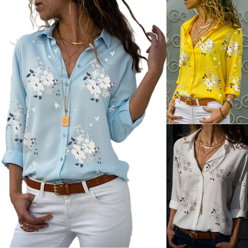 Women Shirts Long Sleeve Flowers Print Plus Size Shirt Tops Chiffon Blouse 2021 New Fashion Casual Shirts Lady Clothes Blusas
Women Shirts Long Sleeve Flowers Print Plus Size Shirt Tops Chiffon Blouse 2021 New Fashion Casual Shirts Lady Clothes Blusas