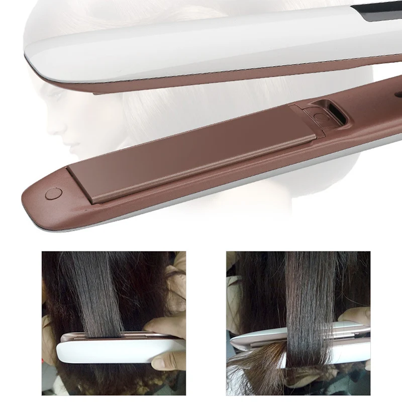 Professional Hair Straightener Iron LED Display Ceramic Coating Plates Ionic Curling Irons Chapinha Flat Iron Hair Iron
Professional Hair Straightener Iron LED Display Ceramic Coating Plates Ionic Curling Irons Chapinha Flat Iron Hair Iron