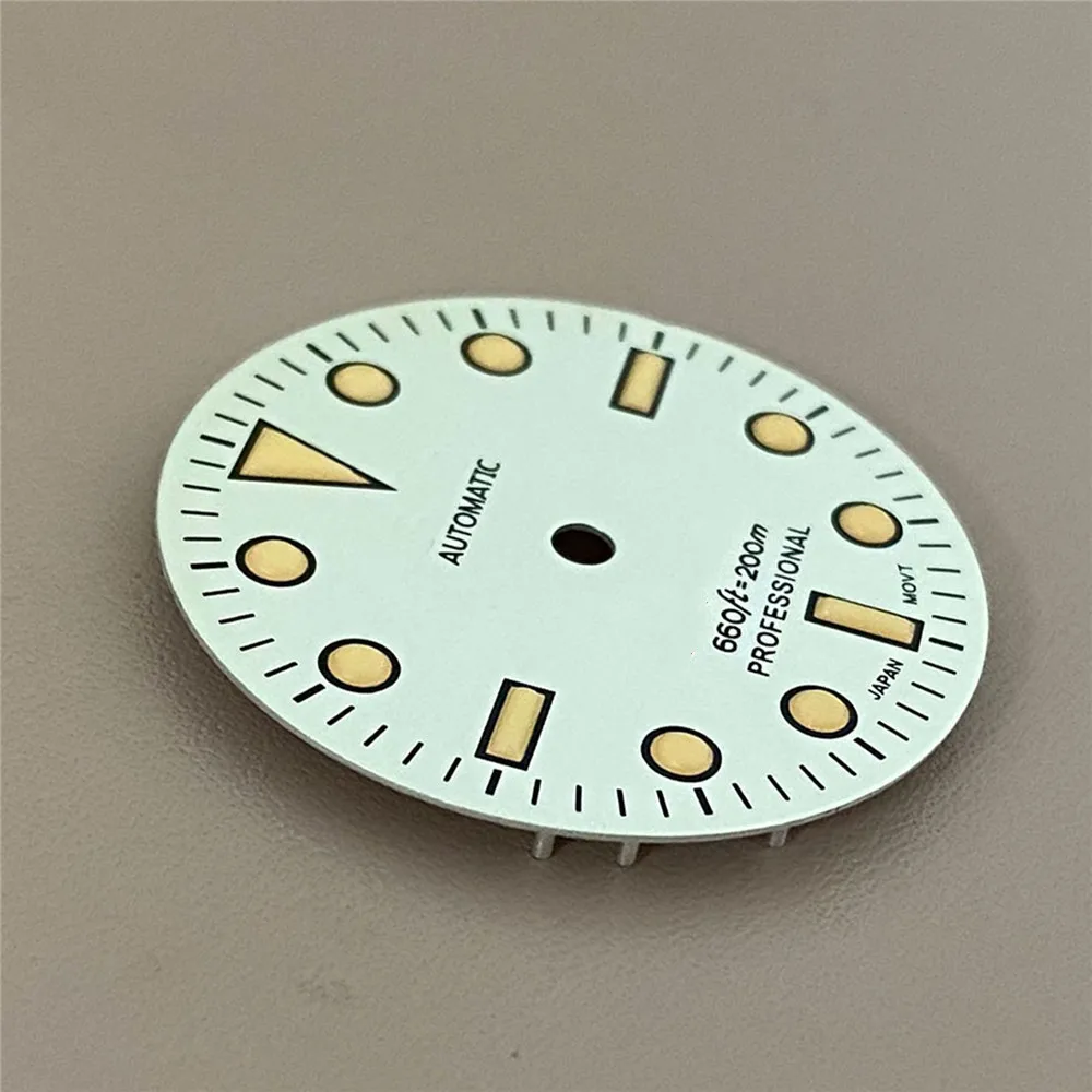 For 4R36 Movement 28.5MM Green Luminous Watch Dial No Calendar Dial Modification for NH35/4R36 Watch Movement
For 4R36 Movement 28.5MM Green Luminous Watch Dial No Calendar Dial Modification for NH35/4R36 Watch Movement