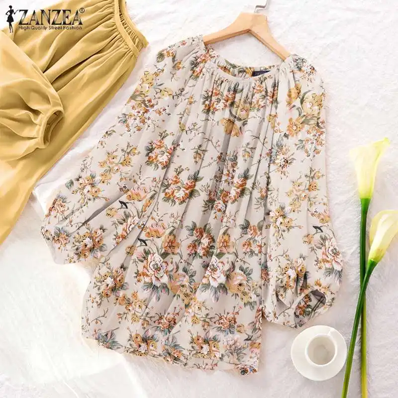 ZANZEA Holiday Floral Printed Tops 2021 Autumn Long Sleeve Tunic Lady Casual Pleated Chemise Oversize Women Elegant O Neck Blusa
ZANZEA Holiday Floral Printed Tops 2021 Autumn Long Sleeve Tunic Lady Casual Pleated Chemise Oversize Women Elegant O Neck Blusa