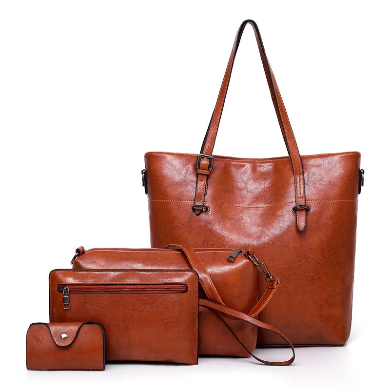 Ladies Simple and Elegant Large-capacity Sewing Thread PU 4-piece Set of Mother-in-law Bag 
Ladies Simple and Elegant Large-capacity Sewing Thread PU 4-piece Set of Mother-in-law Bag
