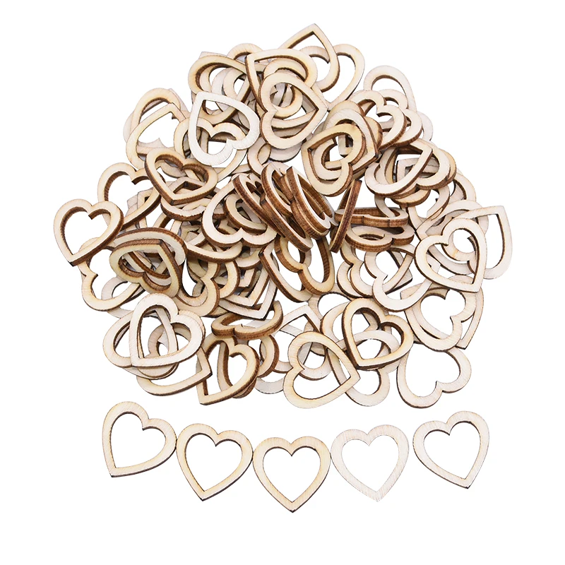 50-100Pcs Mini Wooden Blank Hollow Heart Embellishments DIY Crafts for Wedding Valentine's Day Gift DIY Decoration Table Scatter
50-100Pcs Mini Wooden Blank Hollow Heart Embellishments DIY Crafts for Wedding Valentine's Day Gift DIY Decoration Table Scatter