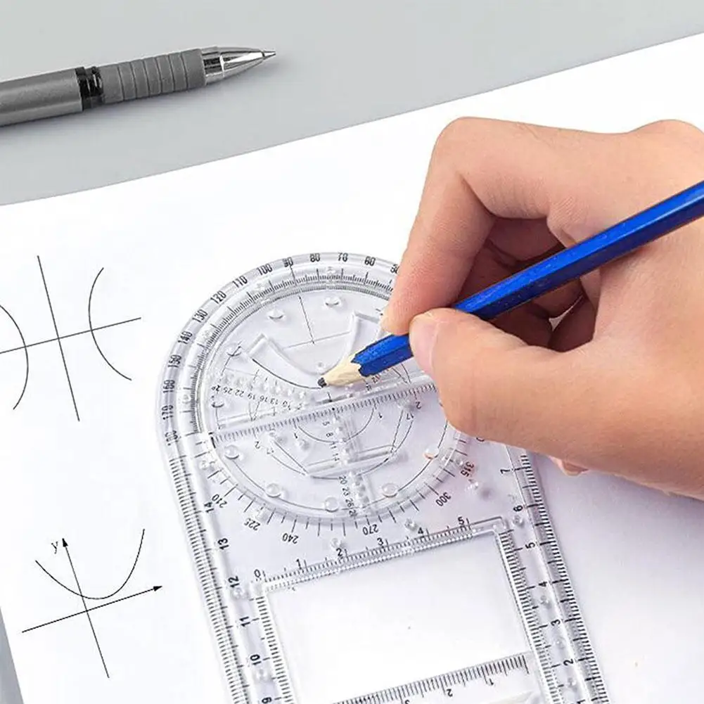 Multifunctional Geometric Ruler High-quality Plastic Geometric Drawing Template Measuring Tool For Drawing Rulers Students Schoo
Multifunctional Geometric Ruler High-quality Plastic Geometric Drawing Template Measuring Tool For Drawing Rulers Students Schoo