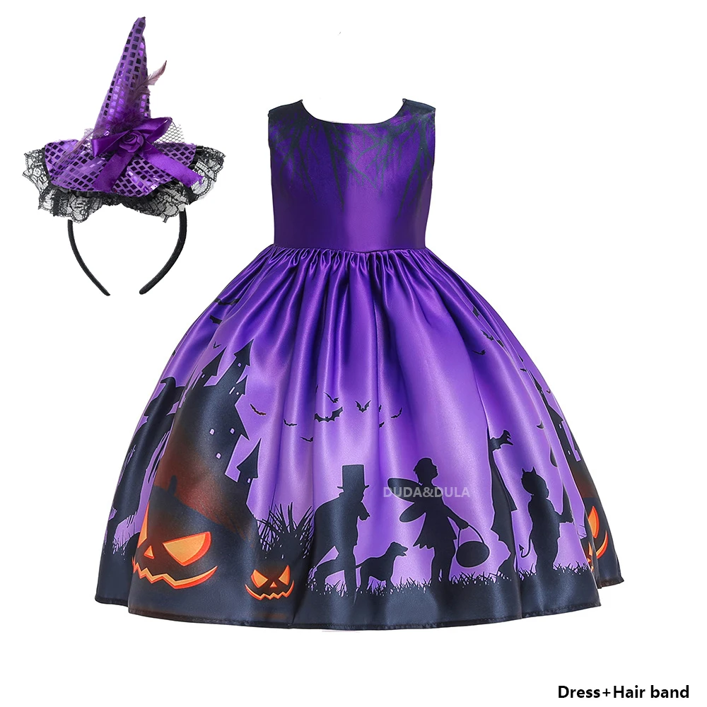Winter 3-12 Years Baby Girl Halloween Princess Dress Kids Cosplay Bat Print Witch Costume Hair band Girls Ruffle Party Ball Gown
Winter 3-12 Years Baby Girl Halloween Princess Dress Kids Cosplay Bat Print Witch Costume Hair band Girls Ruffle Party Ball Gown