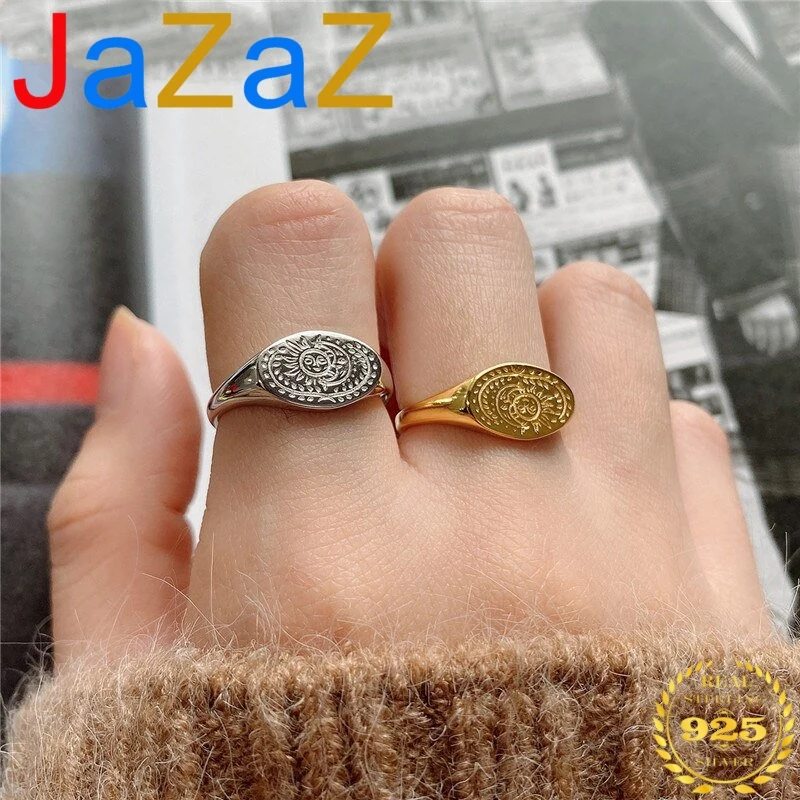 A00905 Jazaz Retro Classic Geometric Sun Moon Gothic Totem Pattern Finger Ring for Women 925 Sterling Silver Fine Jewelry
A00905 Jazaz Retro Classic Geometric Sun Moon Gothic Totem Pattern Finger Ring for Women 925 Sterling Silver Fine Jewelry
