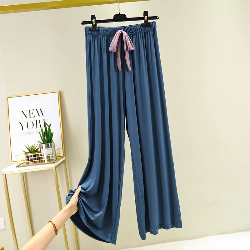 Korean casual pants women's summer plus size elastic waist thin trousers modal loose drape high waist wide leg pants
Korean casual pants women's summer plus size elastic waist thin trousers modal loose drape high waist wide leg pants