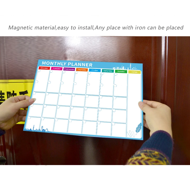 Магнитная доска для сухого стирания магниты холодильника список дел ежемесячный