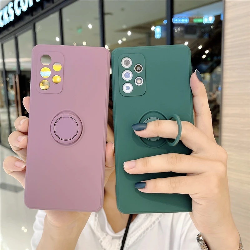 Camera Protect Ring Stand Holder Soft Official Silicone Phone Case for Samsung S21 Ultra S20 FE A12 52 72 31 51 71 M31S M51 Etui
Camera Protect Ring Stand Holder Soft Official Silicone Phone Case for Samsung S21 Ultra S20 FE A12 52 72 31 51 71 M31S M51 Etui