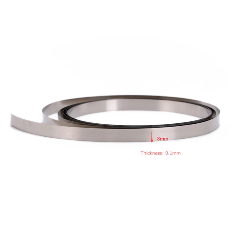 2M 8mm X 0.1/0.12/0.15 Nickel Plated Steel Strip Tape For Li 18650 Battery Spot Welding Compatible For Spot Welder Machine
2M 8mm X 0.1/0.12/0.15 Nickel Plated Steel Strip Tape For Li 18650 Battery Spot Welding Compatible For Spot Welder Machine