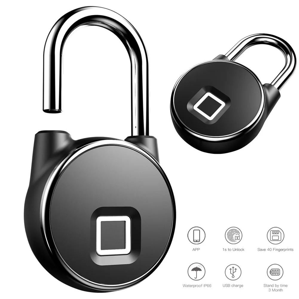 Smart Lock Keyless Fingerprint Lock Anti-Theft Security Padlock Waterproof Door Drawer Luggage Suitcase Lock
Smart Lock Keyless Fingerprint Lock Anti-Theft Security Padlock Waterproof Door Drawer Luggage Suitcase Lock