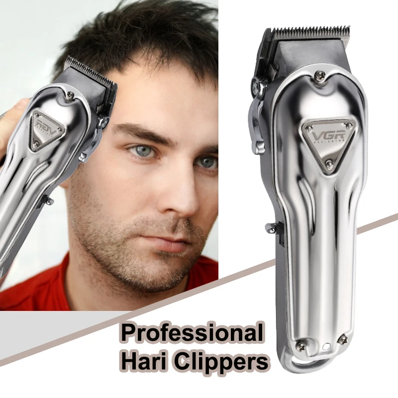 VGR Metal Hair Trimmer Professional Hair Clipper Electric Hair Trimmer Cordless Haircut Shaver Beard Shaver Machine Salon Tools
VGR Metal Hair Trimmer Professional Hair Clipper Electric Hair Trimmer Cordless Haircut Shaver Beard Shaver Machine Salon Tools