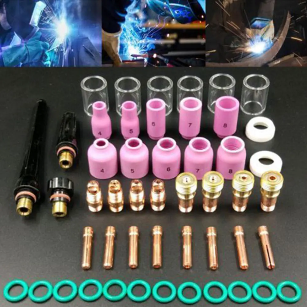 49pcs Machine Practical Accessories Assorted Welding Torch Kit Gas Lens+#10 Pyrex Glass Cup Easy Use For WP TIG 17/18/26
49pcs Machine Practical Accessories Assorted Welding Torch Kit Gas Lens+#10 Pyrex Glass Cup Easy Use For WP TIG 17/18/26