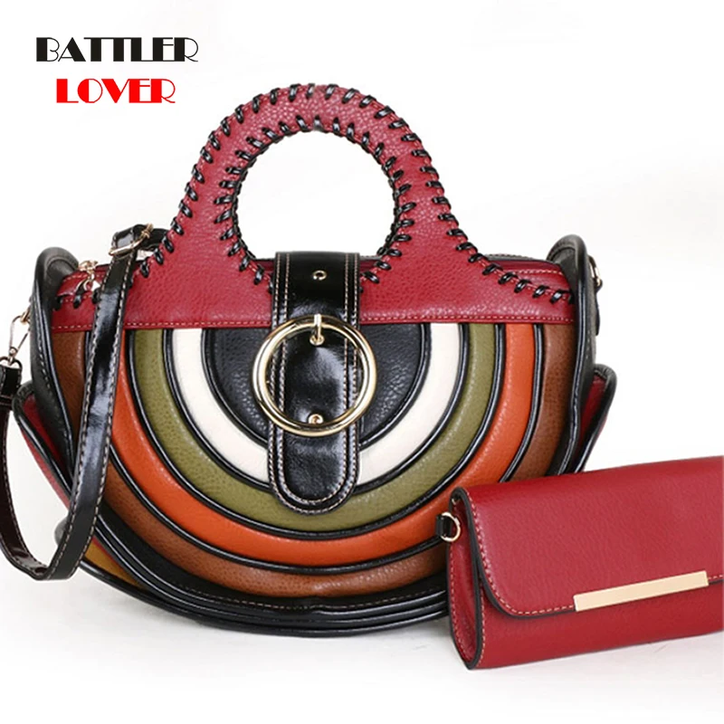 2pcs/Set Vintage Women Handbags Colorful Bag Money Clutch Designer Shoulder Bags Large Tote And Purse For Lady Crossbody New
2pcs/Set Vintage Women Handbags Colorful Bag Money Clutch Designer Shoulder Bags Large Tote And Purse For Lady Crossbody New