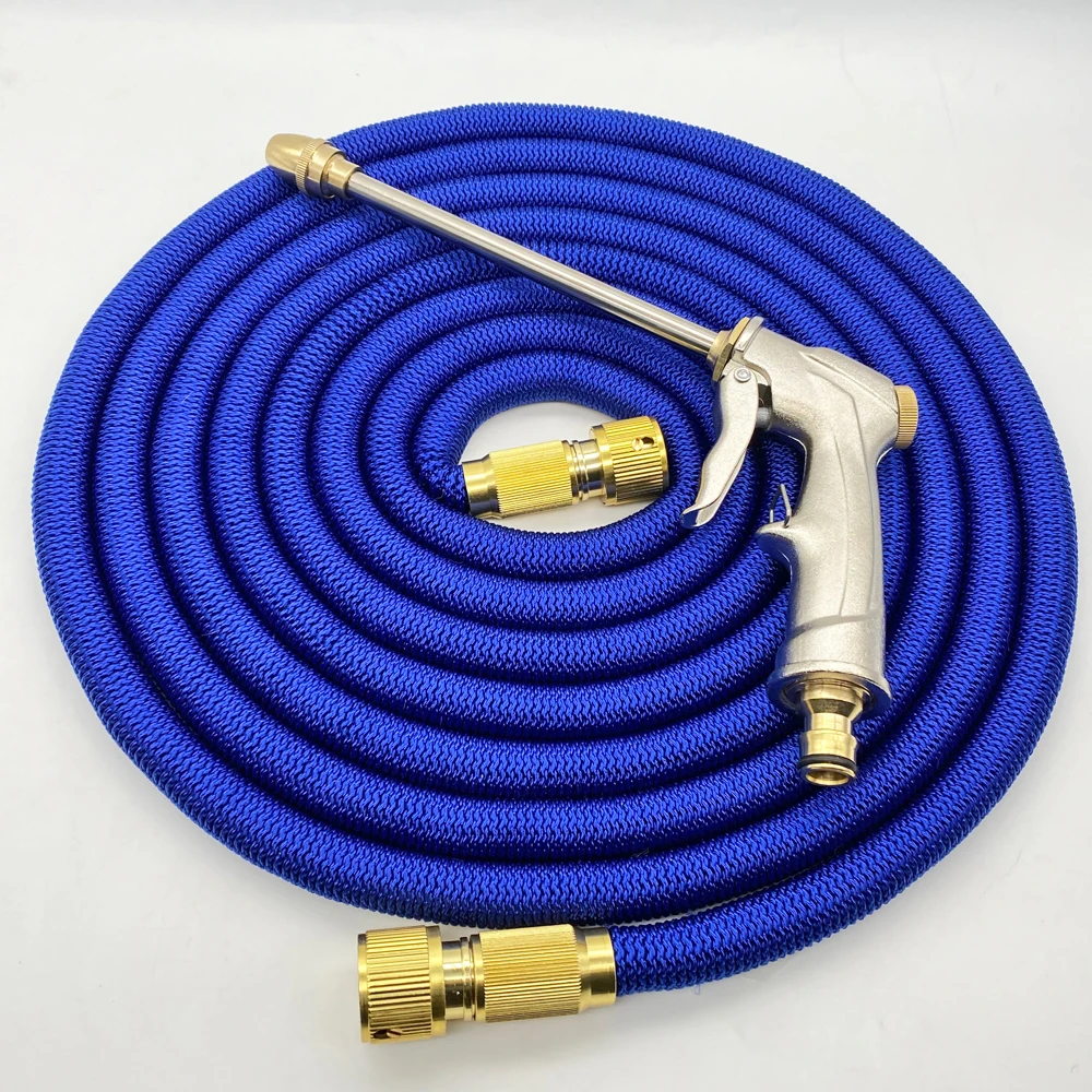 Flexible Garden hose With Metal Spray Water Gun Adjustable Nozzle Extensible Hose High Pressure Water Hose For Car Wash
Flexible Garden hose With Metal Spray Water Gun Adjustable Nozzle Extensible Hose High Pressure Water Hose For Car Wash