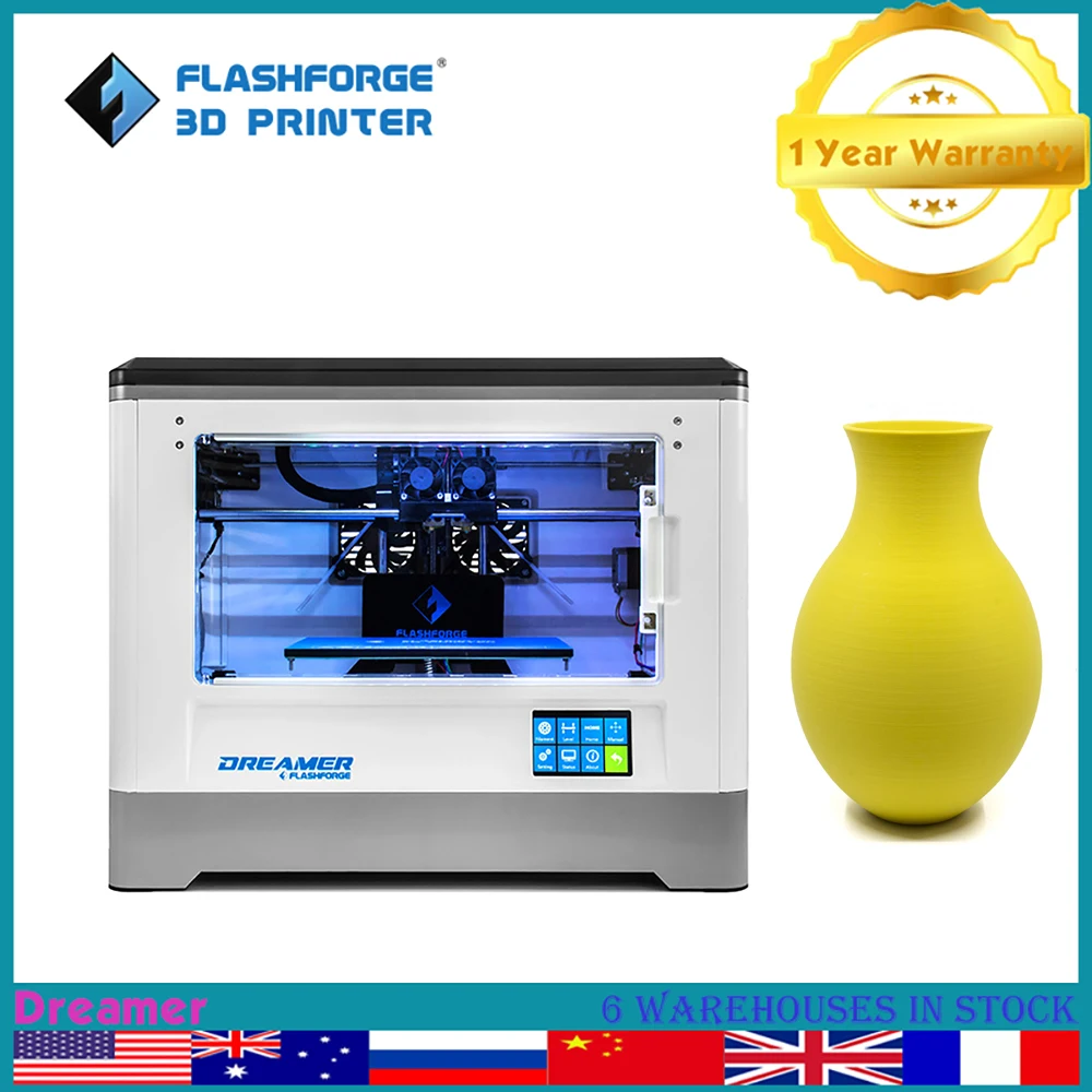 Flashforge Dreamer Dual Extruder 3d Printer for Home Use Self Circulating Fans Wifi Print Heating Bed Easy to Use Impresora 3d
Flashforge Dreamer Dual Extruder 3d Printer for Home Use Self Circulating Fans Wifi Print Heating Bed Easy to Use Impresora 3d