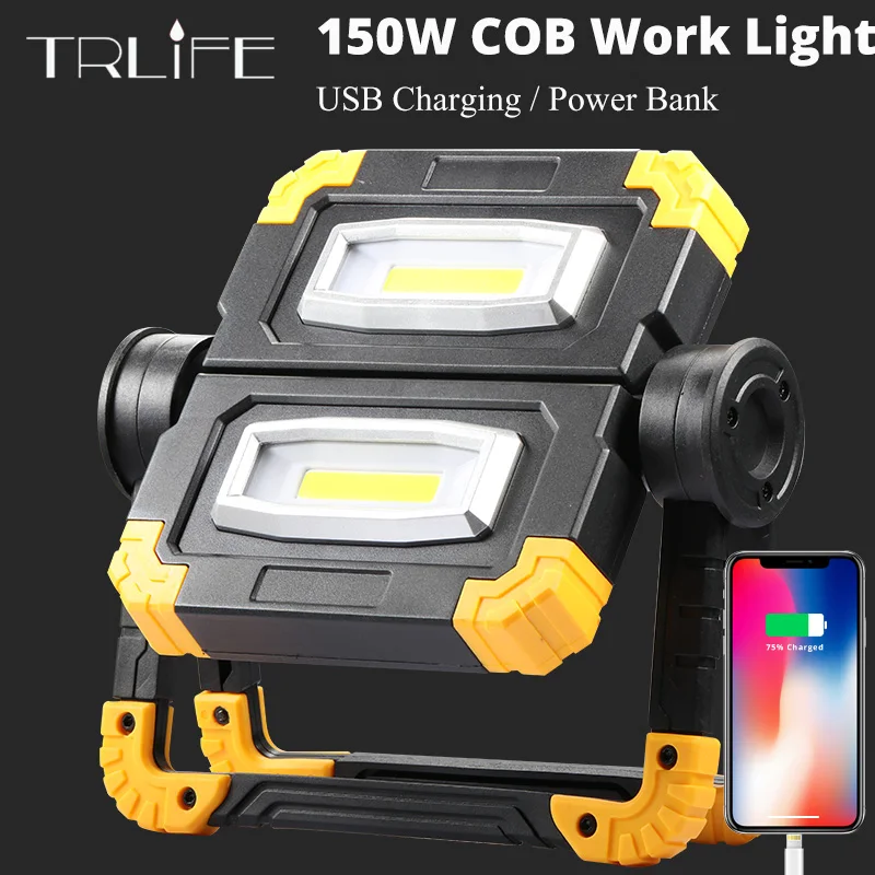 150W LED Work Light USB Rechargeable 5200mAh Outdoor Portable Searchlight Camping Light COB Anti-fall Flood Campe Spotlight
150W LED Work Light USB Rechargeable 5200mAh Outdoor Portable Searchlight Camping Light COB Anti-fall Flood Campe Spotlight