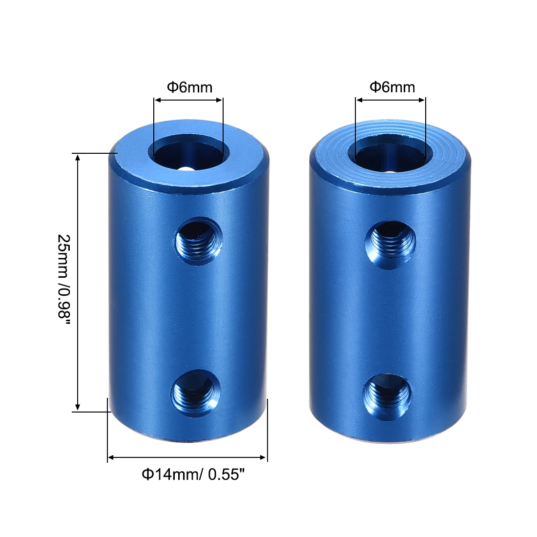 uxcell 4pcs 6mm to 6mm Bore Rigid Coupling 25mm Length 14mm Diameter Connector Blue for Model Car Model Boat Hardware etc
uxcell 4pcs 6mm to 6mm Bore Rigid Coupling 25mm Length 14mm Diameter Connector Blue for Model Car Model Boat Hardware etc