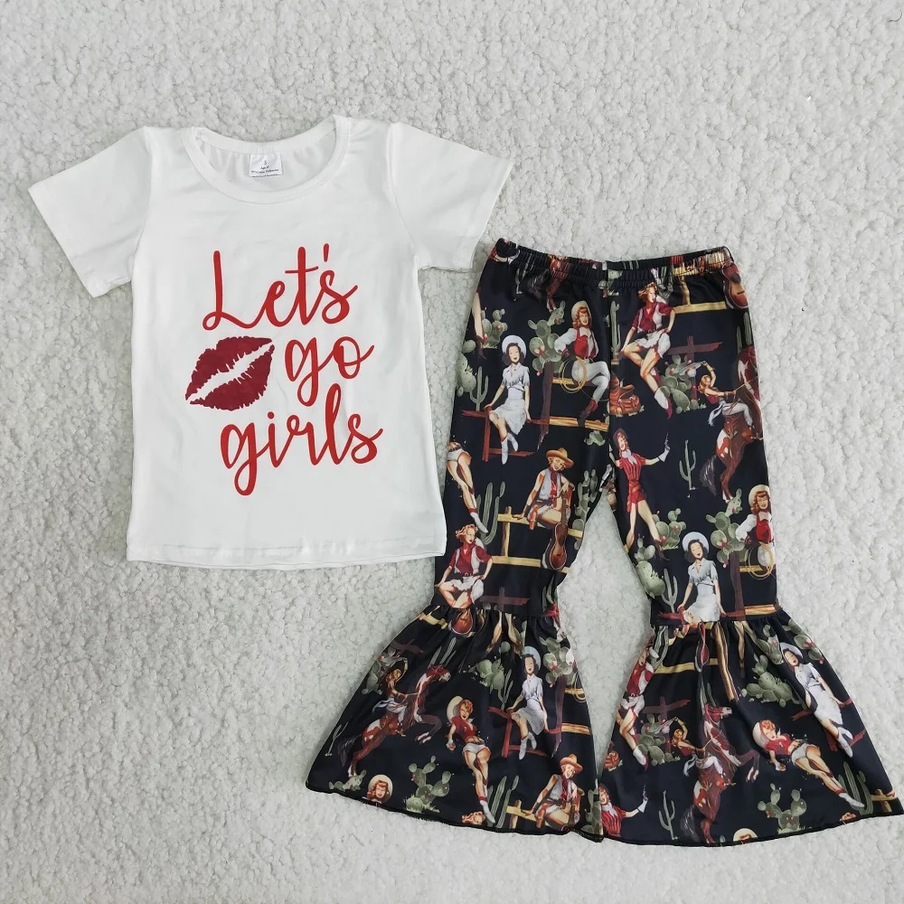 Fashion Lips Letter Print Short Sleeve Shirt Children Outfit Baby Kids Wear Cactus Girl Bells Pants Boutique Clothes Sets
Fashion Lips Letter Print Short Sleeve Shirt Children Outfit Baby Kids Wear Cactus Girl Bells Pants Boutique Clothes Sets