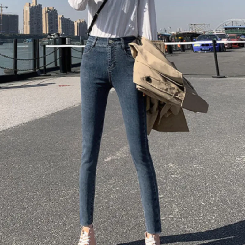 #3088 Cotton Elastic Jeans Woman Spring Autumn High Wasit Slim Denim Pencil Pants Women Vintage Retro Ankle-length Pants Femme
#3088 Cotton Elastic Jeans Woman Spring Autumn High Wasit Slim Denim Pencil Pants Women Vintage Retro Ankle-length Pants Femme