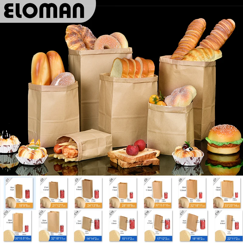 50pcs Takeaway kraft paper bag oil proof food vegetables bread brown paper bags party shopping Picnic gift Environmentally bags
50pcs Takeaway kraft paper bag oil proof food vegetables bread brown paper bags party shopping Picnic gift Environmentally bags
