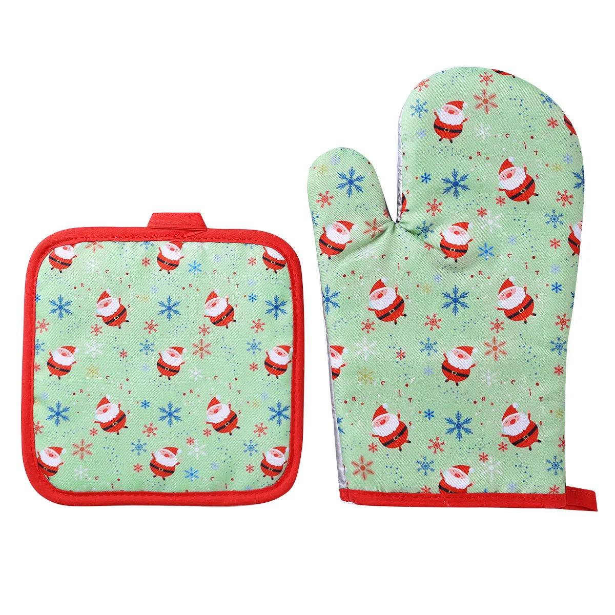 2Pcs Kitchen Baking Microwave Oven Mitten Christmas Theme Printing Non-Slip Oven Glove With Pot Holders Set for Cooking Grilling
2Pcs Kitchen Baking Microwave Oven Mitten Christmas Theme Printing Non-Slip Oven Glove With Pot Holders Set for Cooking Grilling