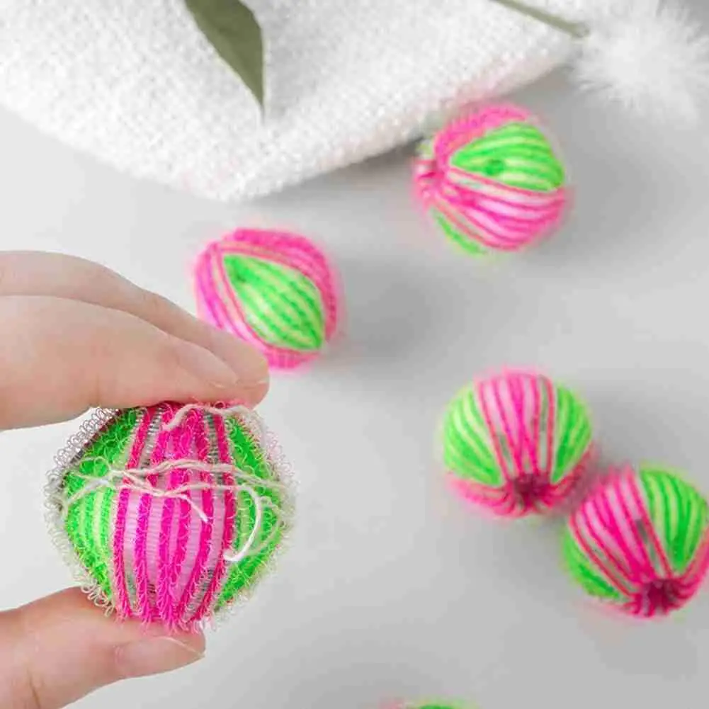 

6Pcs Washing Machine Hair Remover Laundry Ball Fluff Cleaning Cleaning Ball Sticking Hair Removal G6E1