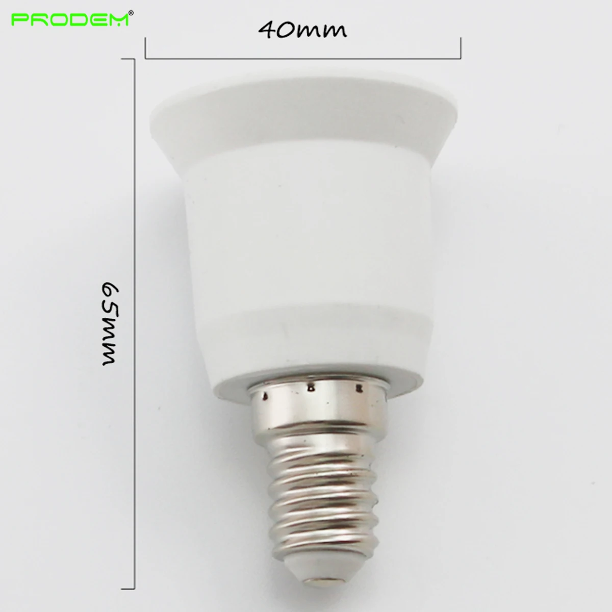 Wholesales PRODEM brand E14 to E27 screw holder converters sockets
Wholesales PRODEM brand E14 to E27 screw holder converters sockets