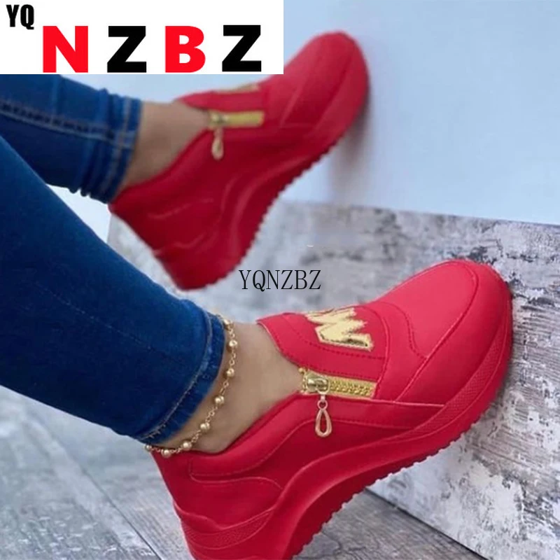 2021 Women Chunky Sneakers Solid Color Platform Shoes Thick Bottom Zipper Women's Vulcanized Shoes Sneakers Zapatos De Mujer
2021 Women Chunky Sneakers Solid Color Platform Shoes Thick Bottom Zipper Women's Vulcanized Shoes Sneakers Zapatos De Mujer