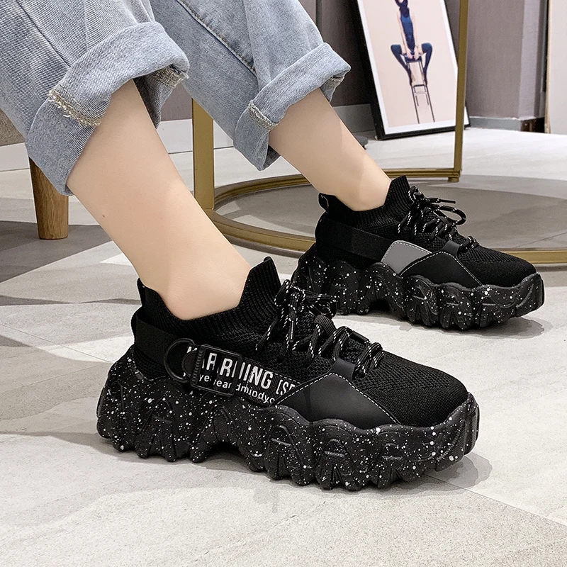 Women Shoes Sneakers 2021 New Female Black White Sport Shoes Thick Sole Running Sneakers Korean Fashion Vulcanize Shoes Women
Women Shoes Sneakers 2021 New Female Black White Sport Shoes Thick Sole Running Sneakers Korean Fashion Vulcanize Shoes Women