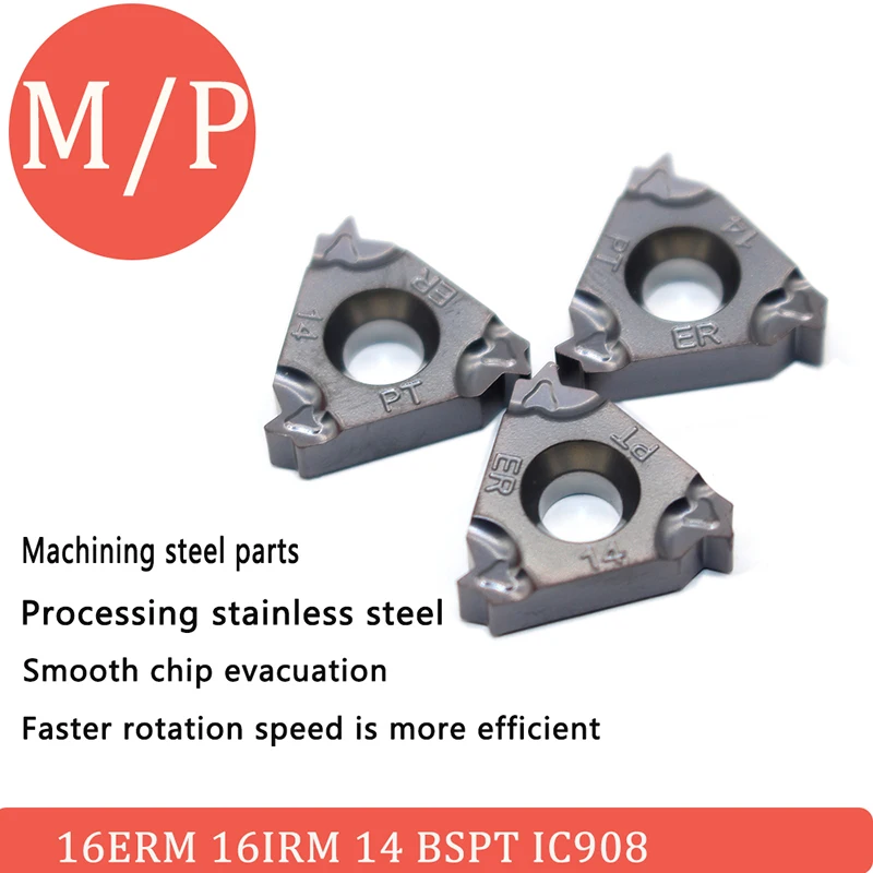 High Quality 10PCS 16ERM 16IRM 14 BSPT IC908 Turning Tools 16ER Machining Cnc Carbide Inserts Thread Blade
High Quality 10PCS 16ERM 16IRM 14 BSPT IC908 Turning Tools 16ER Machining Cnc Carbide Inserts Thread Blade