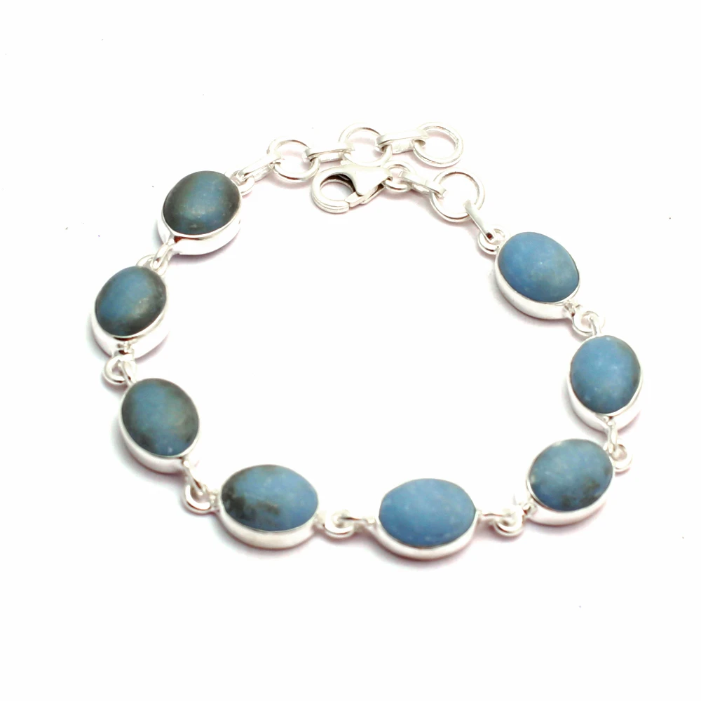 Genuine Angelite Bracelet 925 Sterling Silver, Women Fine Jewelry Gift, 2SBR0213
Genuine Angelite Bracelet 925 Sterling Silver, Women Fine Jewelry Gift, 2SBR0213