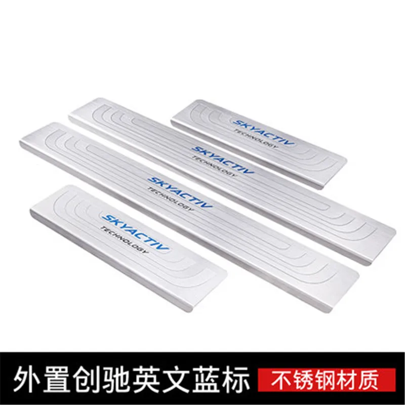 stainless steel Car Scuff Plate Door Sill door cover outside door sill for Mazda cx-5 cx5 2nd generation 2017-2020 Car Styling 
stainless steel Car Scuff Plate Door Sill door cover outside door sill for Mazda cx-5 cx5 2nd generation 2017-2020 Car Styling