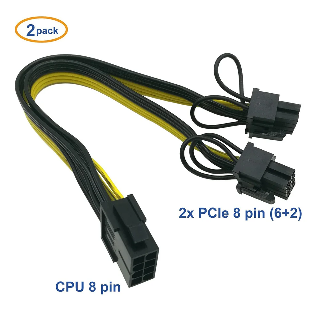 8 Pin to dual 8 (6+2) Pin PCI Express Power Converter Cable for Graphics GPU Video Card PCIE PCI-E VGA Splitter Hub Power Cable
8 Pin to dual 8 (6+2) Pin PCI Express Power Converter Cable for Graphics GPU Video Card PCIE PCI-E VGA Splitter Hub Power Cable