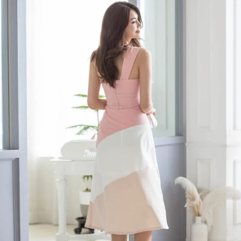 2-piece women's summer fashion halter sleeveless top and high-waist split A-line skirt Korean chic office ladies casual suit
2-piece women's summer fashion halter sleeveless top and high-waist split A-line skirt Korean chic office ladies casual suit