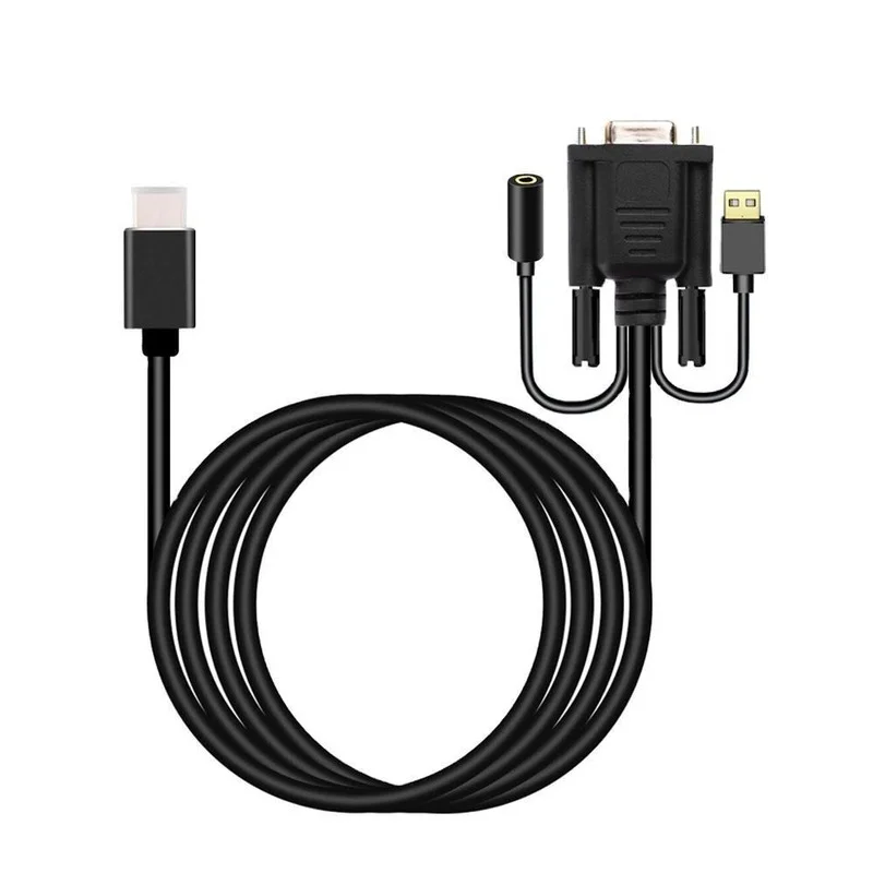 HDMI-compatible To VGA Conversion Cable with Audio Power Supply HDMI-compatibleTO VGA HD Conversion Cable
HDMI-compatible To VGA Conversion Cable with Audio Power Supply HDMI-compatibleTO VGA HD Conversion Cable