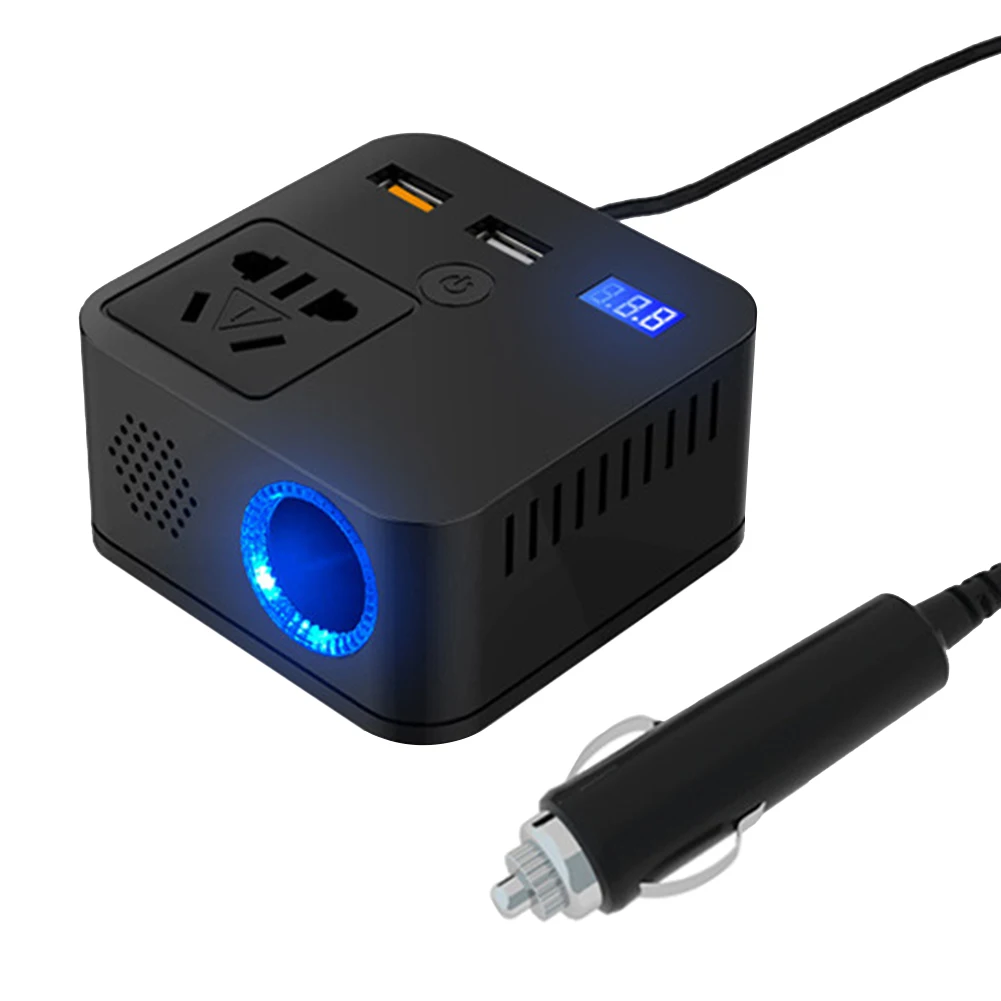 Hot Sale 150W Digital Display Dual USB QC3.0 Car Power Inverter DC12V to AC220V Converter Car Electronics Accessories
Hot Sale 150W Digital Display Dual USB QC3.0 Car Power Inverter DC12V to AC220V Converter Car Electronics Accessories