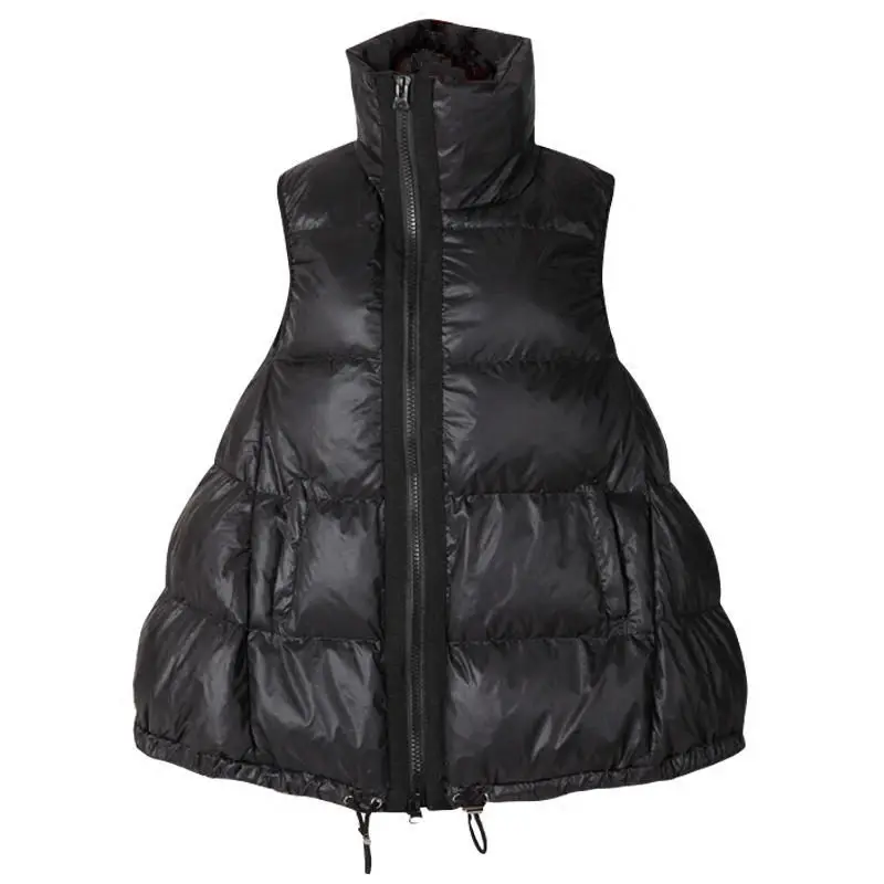 Autumn Winter Down Cotton Vest Women Fashion Warm Sleeveless Waistcoat Female Casual Streetwear Black Ladies Coats Solid Q3166
Autumn Winter Down Cotton Vest Women Fashion Warm Sleeveless Waistcoat Female Casual Streetwear Black Ladies Coats Solid Q3166