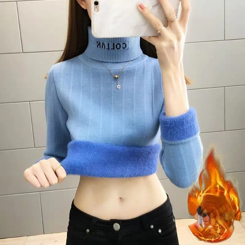 Винтажный женский свитер с высоким воротником, зимний теплый свитер с длинным рукавом, повседневные флисовые облегающие вязаные пуловеры, ...
Винтажный женский свитер с высоким воротником, зимний теплый свитер с длинным рукавом, повседневные флисовые облегающие вязаные пуловеры, ...