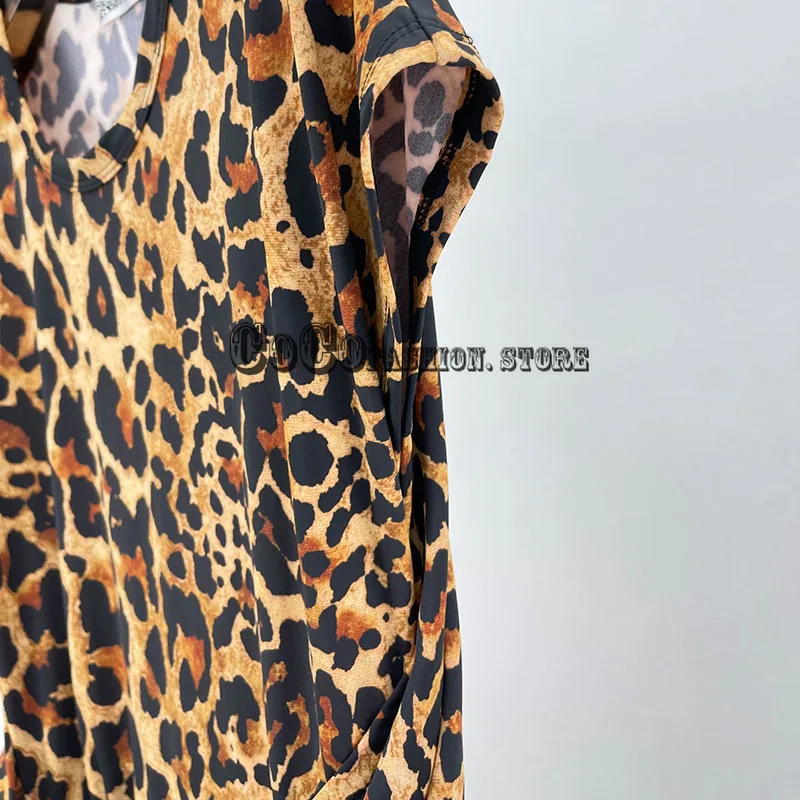 Luxury designer fashion 2021 high end sexy women vintage dresses brand Leopard print Close waist Sleeveless Irregular dress S-L
Luxury designer fashion 2021 high end sexy women vintage dresses brand Leopard print Close waist Sleeveless Irregular dress S-L