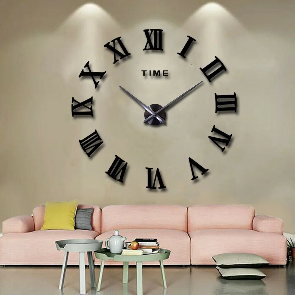 Living Room Creative Oversize DIY Wall Clock 3D Personalized Art Mirror Wall Paste Clock Silent Clock Decoration Clock 
Living Room Creative Oversize DIY Wall Clock 3D Personalized Art Mirror Wall Paste Clock Silent Clock Decoration Clock