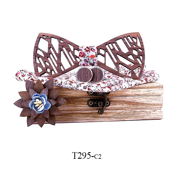2022 Men's Floral Printed Bowtie Hollow Carved Butterfly Wooden Bow Ties Handkerchief Cufflinks Brooch Set Suit Corbatas
2022 Men's Floral Printed Bowtie Hollow Carved Butterfly Wooden Bow Ties Handkerchief Cufflinks Brooch Set Suit Corbatas