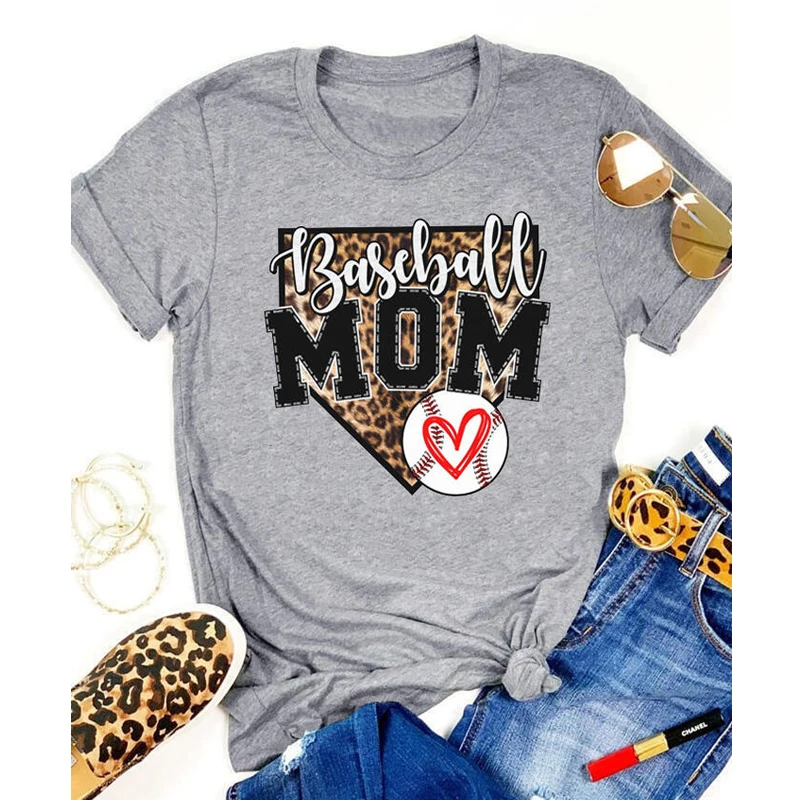Leopard Printed Baseball Mom Heart Colored T-shirt Funny Mom Life Gift Tshirt Casual Women Short Sleeve Game Day Top Tee Shirt
Leopard Printed Baseball Mom Heart Colored T-shirt Funny Mom Life Gift Tshirt Casual Women Short Sleeve Game Day Top Tee Shirt