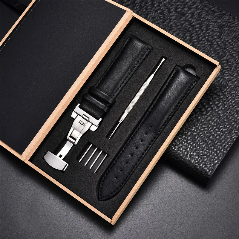 Leather Watch Strap with Double Press Butterfly Buckle Watches Accessories 18mm 20mm 22mm 24mm Straps Wristband Bracelets Correa
Leather Watch Strap with Double Press Butterfly Buckle Watches Accessories 18mm 20mm 22mm 24mm Straps Wristband Bracelets Correa