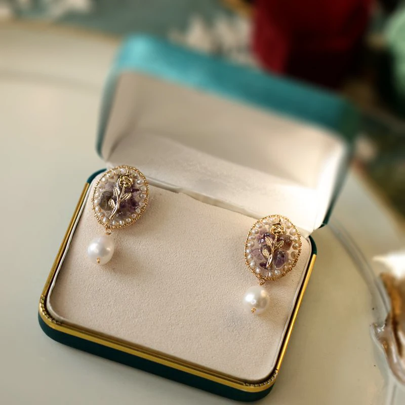 FXLRY French Vintage Earrings Handmade Natural Freshwater Pearl Fashion Earrings For Women's jewelry
FXLRY French Vintage Earrings Handmade Natural Freshwater Pearl Fashion Earrings For Women's jewelry