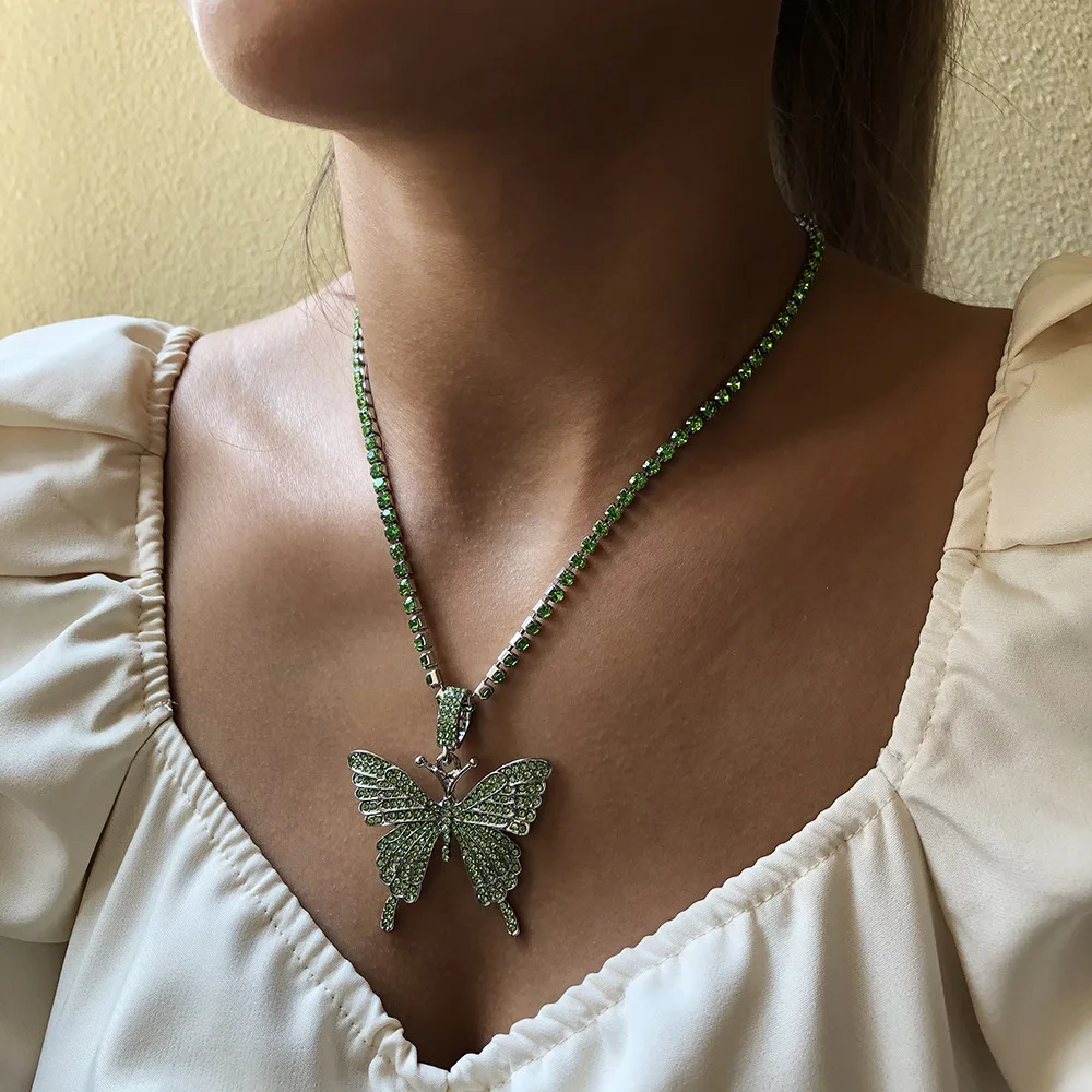 SNCSDK European and American exaggerated temperament butterfly Women's necklace single layer luxury butterfly pendant necklace
SNCSDK European and American exaggerated temperament butterfly Women's necklace single layer luxury butterfly pendant necklace