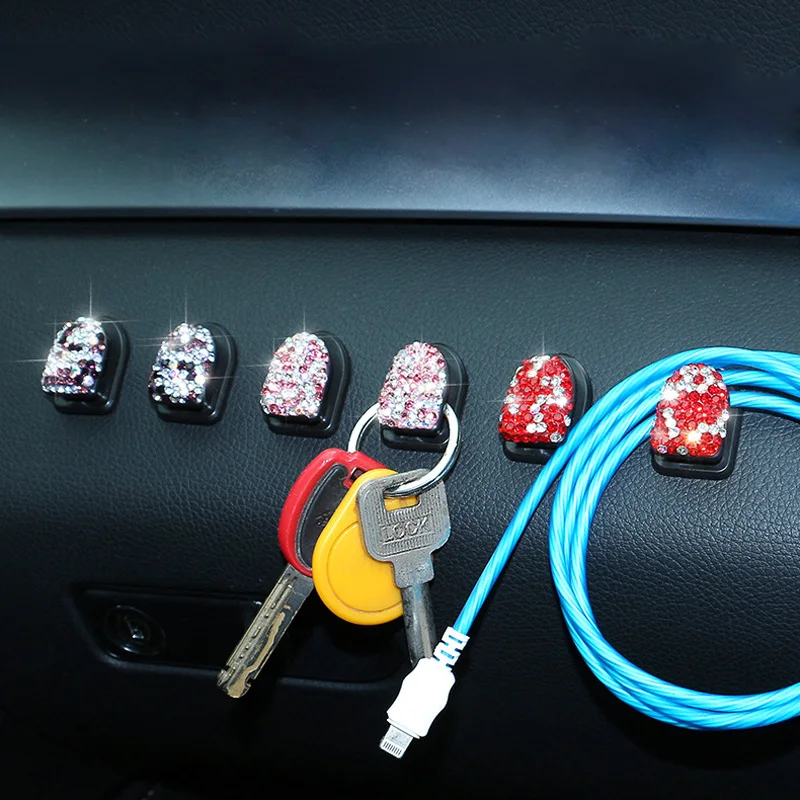1 Pair Creative Mini Bling Car Hooks Crystal Rhinestone Car Mounted Hooks For Groceries Bag Home Wall Decorations Door Hanging
1 Pair Creative Mini Bling Car Hooks Crystal Rhinestone Car Mounted Hooks For Groceries Bag Home Wall Decorations Door Hanging