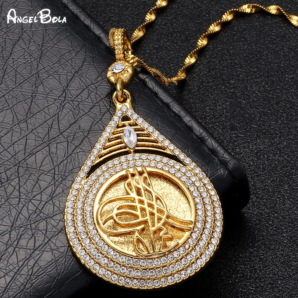Turkish Fashion Gold Coin Unisex Crystal Pendant Necklace Muslim Arab Luxury Jewelry Exquisite Women's Necklace Accessories Gift
Turkish Fashion Gold Coin Unisex Crystal Pendant Necklace Muslim Arab Luxury Jewelry Exquisite Women's Necklace Accessories Gift
