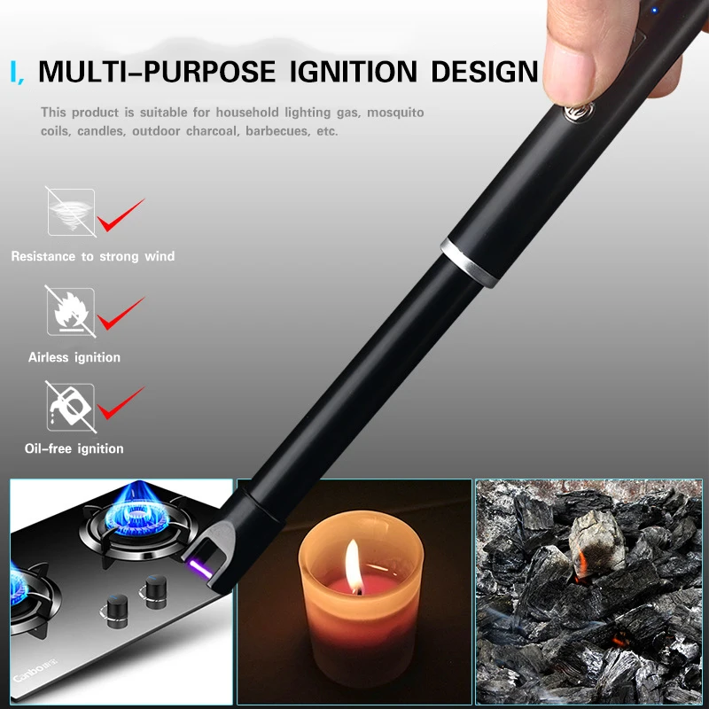 New Safety Long Candle Kitchen Electric USB Lighters BBQ Rechargeable Windproof Hose Torch Electric Plasma Arc Lighters Smoking 
New Safety Long Candle Kitchen Electric USB Lighters BBQ Rechargeable Windproof Hose Torch Electric Plasma Arc Lighters Smoking