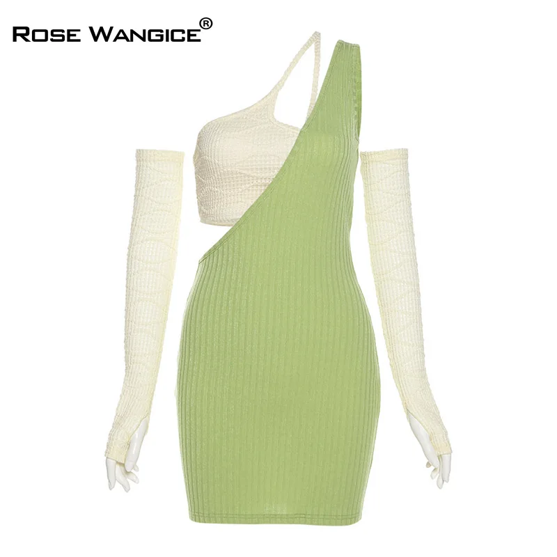 Single Shoulder Lady Dress High Purse Buttock Fashion Collision Color Irregular Green Sexy Temperament Elegant Party Short Skirt
Single Shoulder Lady Dress High Purse Buttock Fashion Collision Color Irregular Green Sexy Temperament Elegant Party Short Skirt